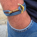 YACHT CREW big anchor bracelet blue mix