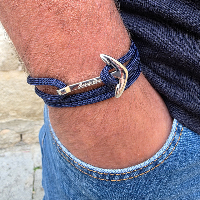 YACHT CREW big anchor bracelet navy blue