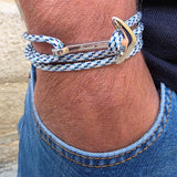 YACHT CREW big anchor bracelet preppy style