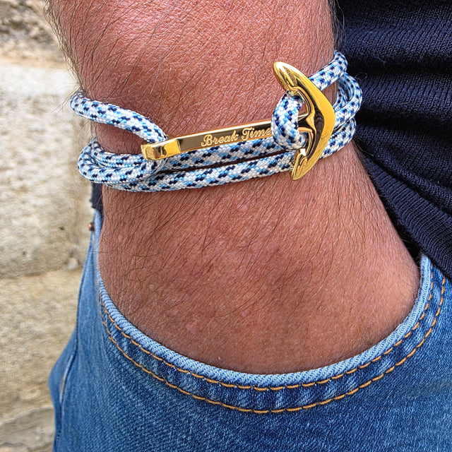 YACHT CREW big anchor bracelet preppy style