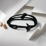 YACHT CREW medium anchor bracelet black