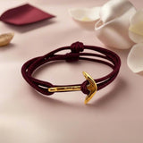 YACHT CREW medium anchor bracelet burgundy