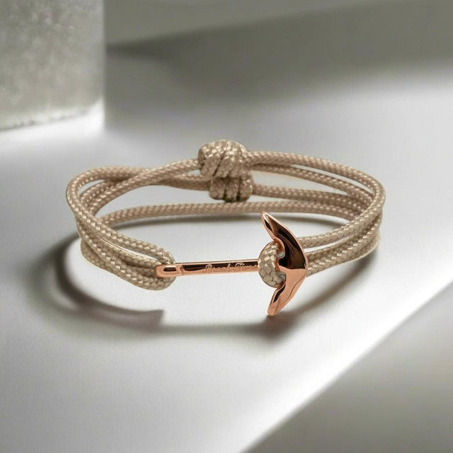 YACHT CREW medium anchor bracelet cafe au lait