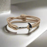 YACHT CREW medium anchor bracelet cafe au lait