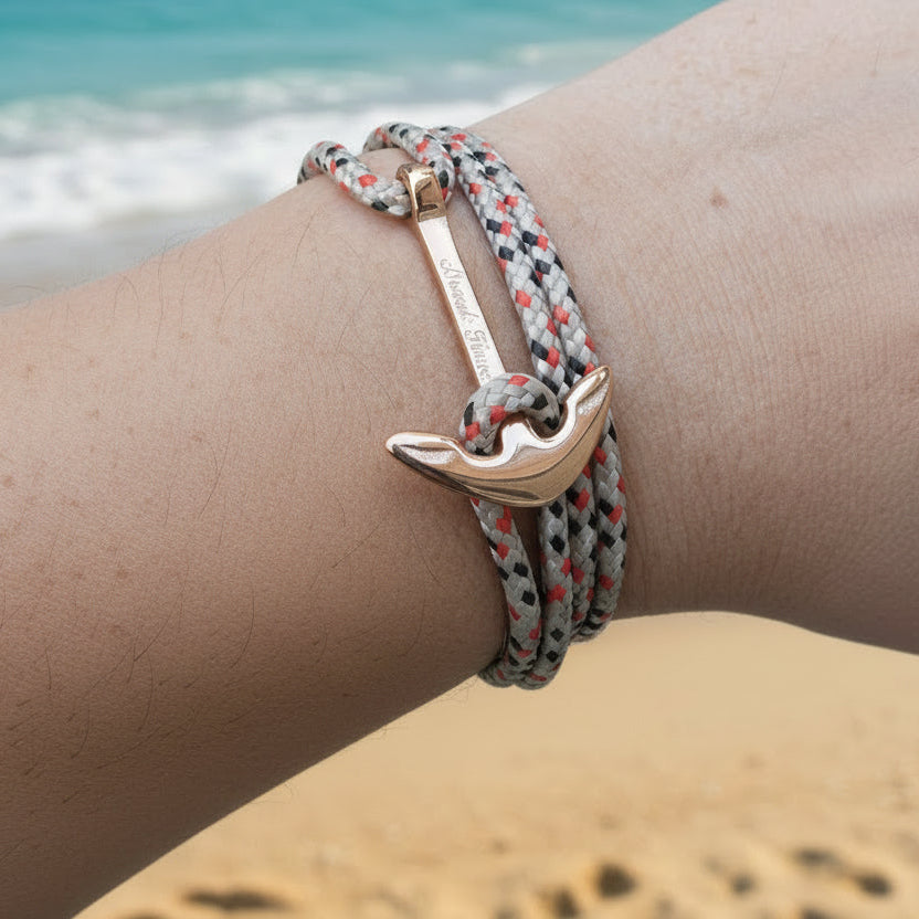 YACHT CREW medium anchor bracelet cream mix