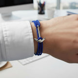 YACHT CREW medium anchor bracelet electric blue