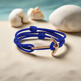 YACHT CREW medium anchor bracelet electric blue