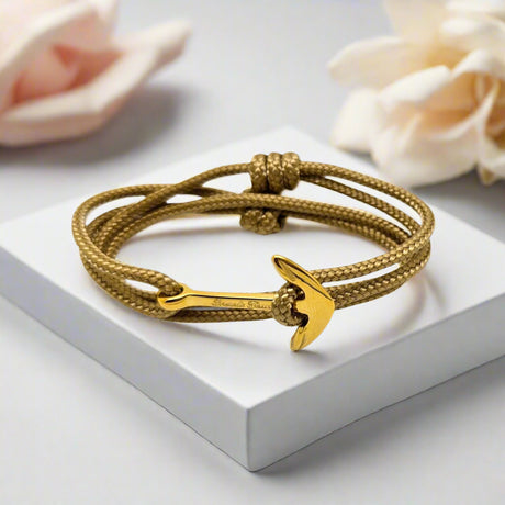 YACHT CREW medium anchor bracelet gold