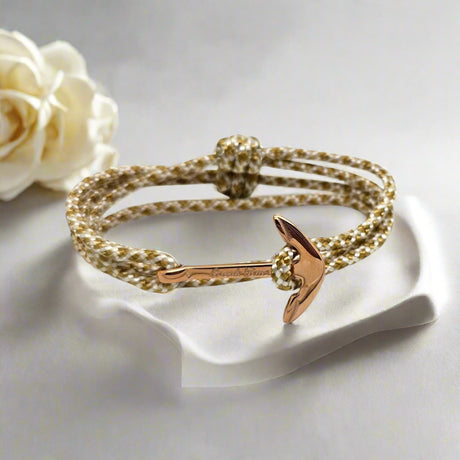 YACHT CREW medium anchor bracelet gold white