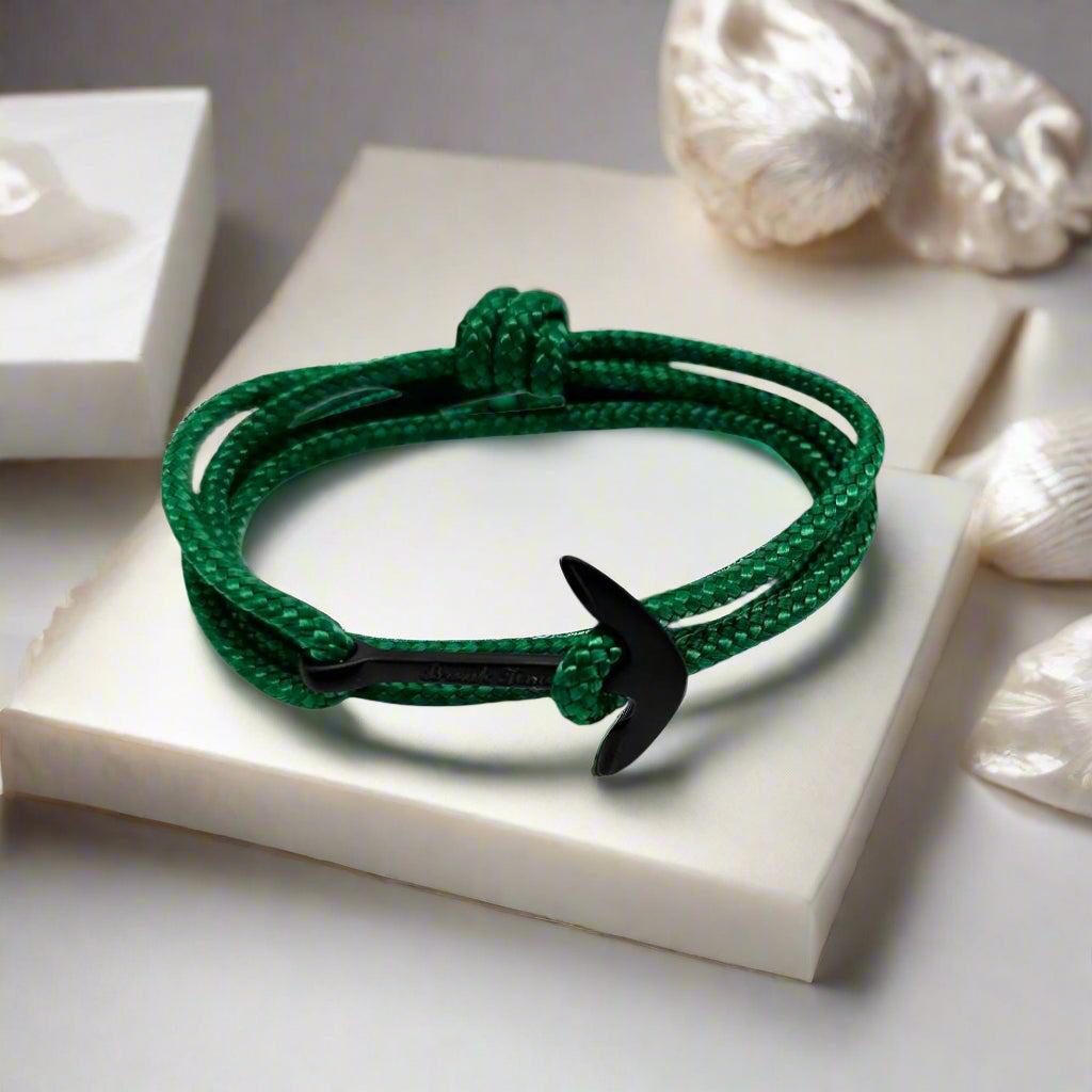 YACHT CREW medium anchor bracelet green