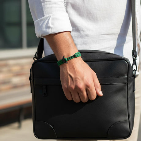 YACHT CREW medium anchor bracelet green