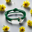 YACHT CREW medium anchor bracelet green