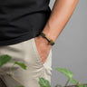 YACHT CREW medium anchor bracelet green camo