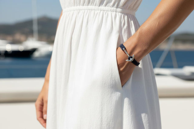 YACHT CREW medium anchor bracelet midnight blue