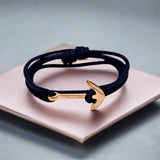 YACHT CREW medium anchor bracelet midnight blue