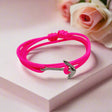 YACHT CREW medium anchor bracelet neon pink