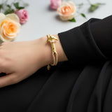 YACHT CREW medium anchor bracelet pastel orange