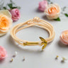 YACHT CREW medium anchor bracelet pastel orange