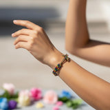 YACHT CREW medium anchor bracelet rainbow