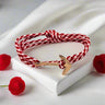 YACHT CREW medium anchor bracelet red white