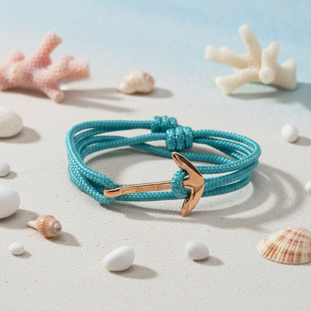 YACHT CREW medium anchor bracelet turquoise