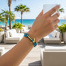 YACHT CREW medium anchor bracelet turquoise blue