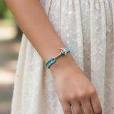 YACHT CREW medium anchor bracelet turquoise cream