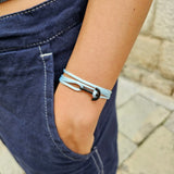 YACHT CREW mini anchor bracelet baby blue