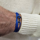 YACHT CREW mini anchor bracelet electric blue