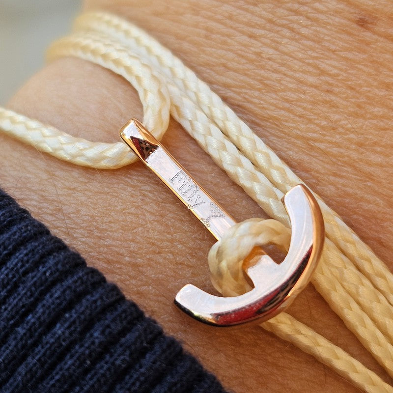 YACHT CREW mini anchor bracelet gold