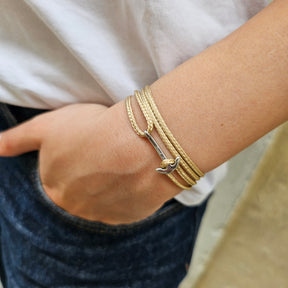 YACHT CREW mini anchor bracelet gold