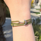 YACHT CREW mini anchor bracelet khaki