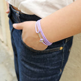 YACHT CREW mini anchor bracelet lavender purple