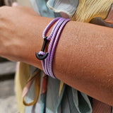 YACHT CREW mini anchor bracelet lavender purple