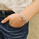 YACHT CREW mini anchor bracelet light grey