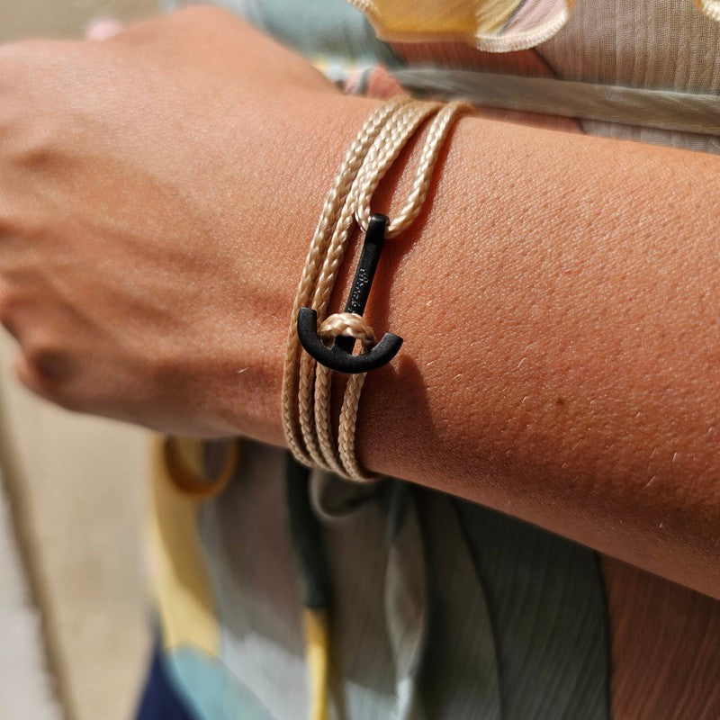 YACHT CREW mini anchor bracelet sand