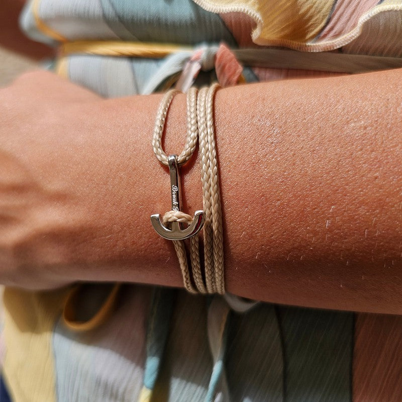 YACHT CREW mini anchor bracelet sand