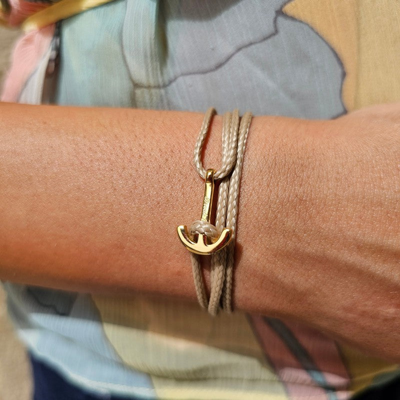 YACHT CREW mini anchor bracelet sand