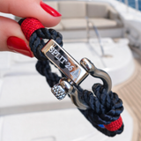 WAVES 4mm Nautical Clasp Bracelet Black Red