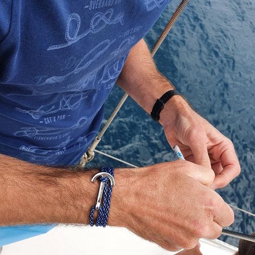 YACHT CLUB big anchor bracelet blue camo